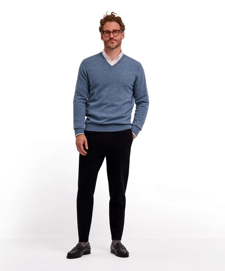 Falke Falke Pure Cashmere V-Neck m Strickpullover Herren - light denim (6660) - 1 | SportScheck