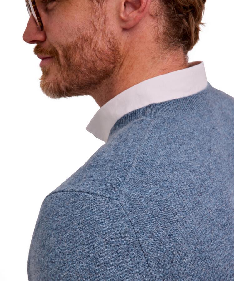 Falke Falke Pure Cashmere V-Neck m Strickpullover Herren - light denim (6660) - 2 | SportScheck