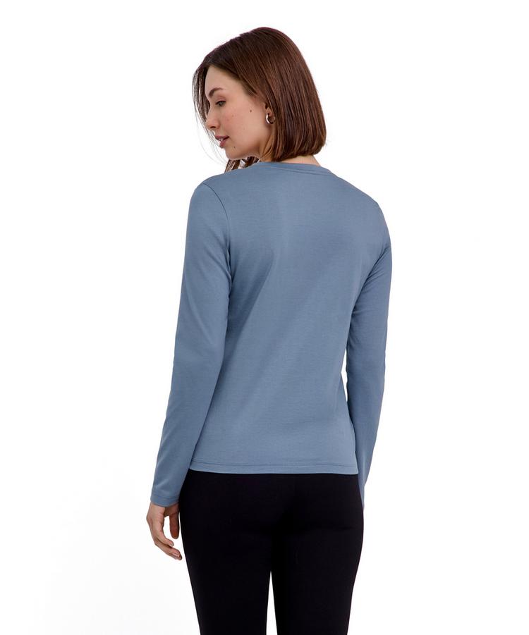 Falke Falke Pima Jersey V-Neck T-Shirt Damen - monument (6592) - 0 | SportScheck