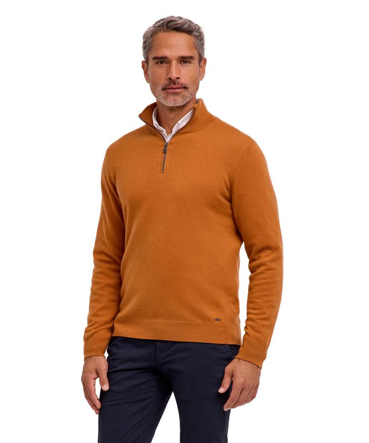 Falke Falke Pure Cashmere Half-Zip m Strickpullover Herren - caramel (5582) - 0 | SportScheck