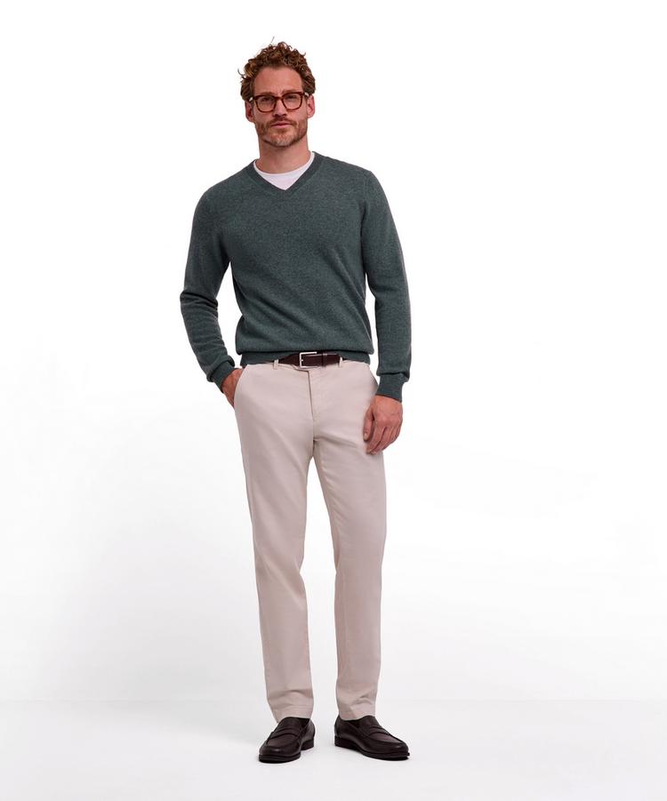 Falke Falke Pure Cashmere V-Neck m Strickpullover Herren - tundra pine (7117) - 1 | SportScheck