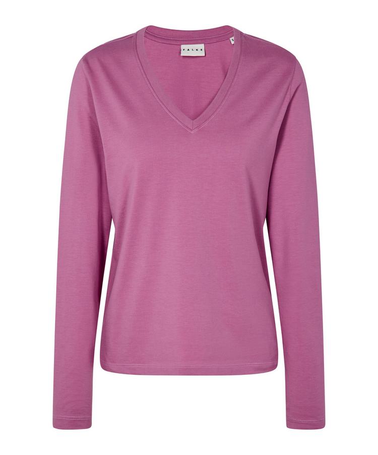 Falke Falke Pima Jersey V-Neck T-Shirt Damen - blush (8778) - 0 | SportScheck