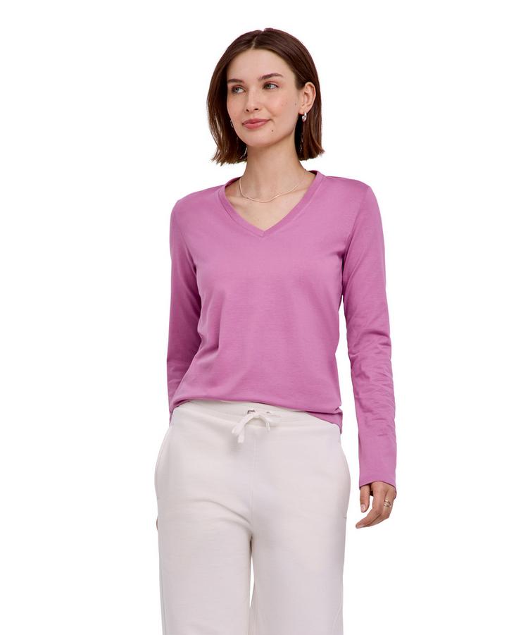 Falke Falke Pima Jersey V-Neck T-Shirt Damen - blush (8778) - 0 | SportScheck