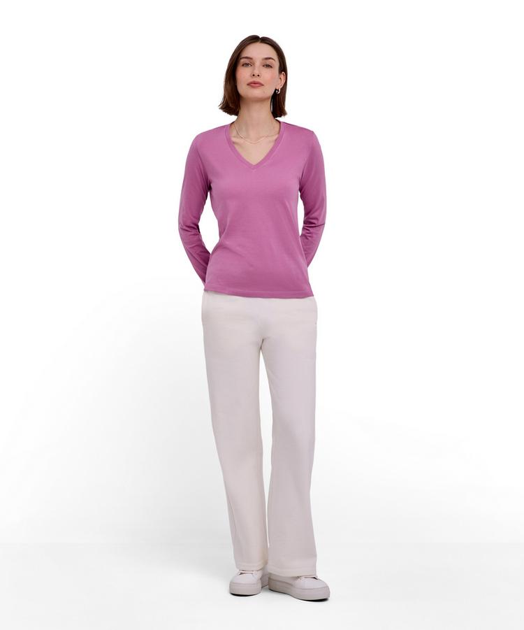 Falke Falke Pima Jersey V-Neck T-Shirt Damen - blush (8778) - 1 | SportScheck