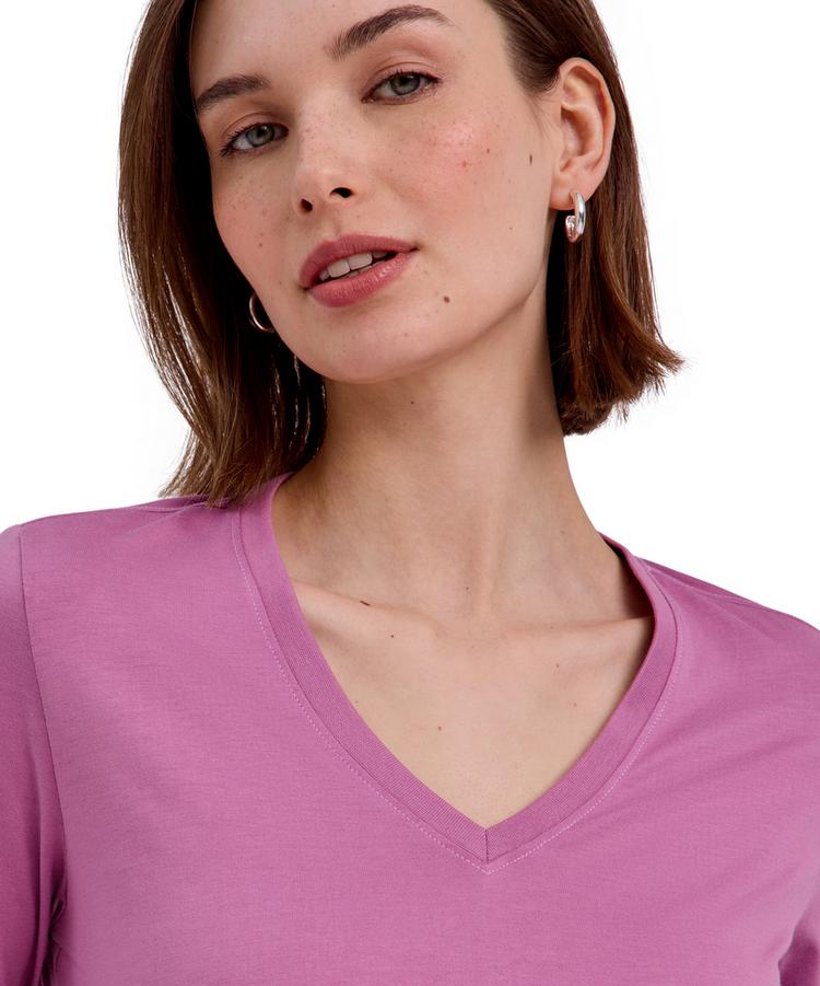 Falke Falke Pima Jersey V-Neck T-Shirt Damen - blush (8778) - 4 | SportScheck