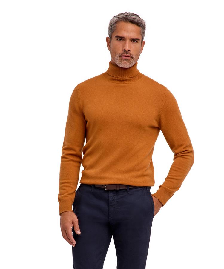 Falke Falke Pure Cashmere Roll Neck m Strickpullover Herren - caramel (5582) - 0 | SportScheck