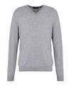 Falke Lambswool V-Neck Strickpullover Herren - storm grey (3820)