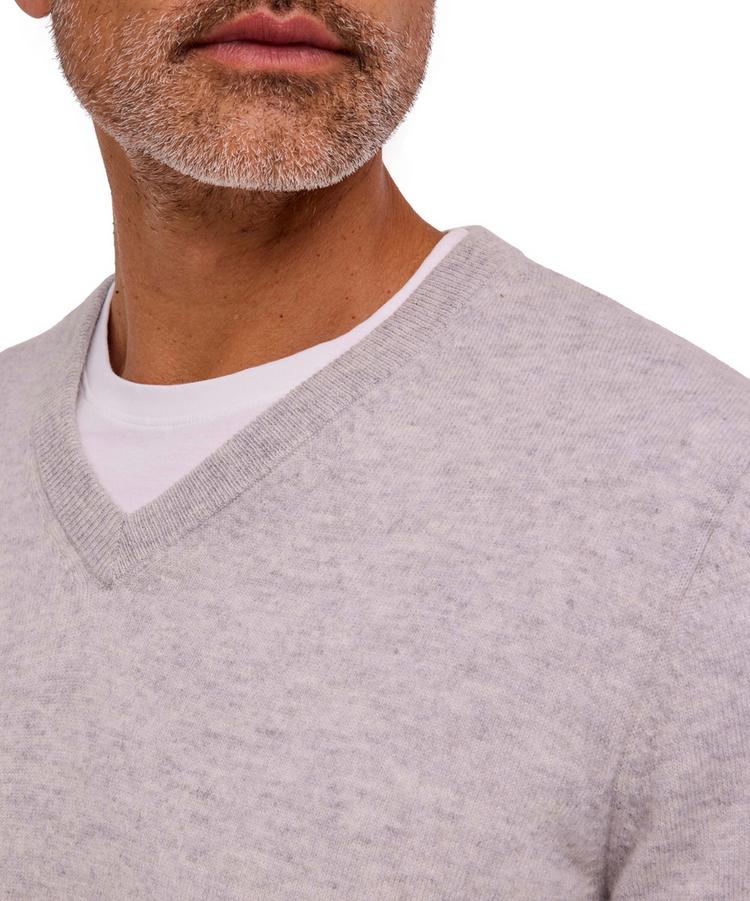 Falke Falke Lambswool V-Neck Strickpullover Herren - storm grey (3820) - 3 | SportScheck