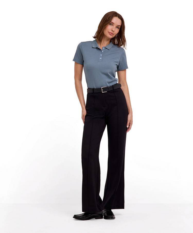 Falke Falke Pima Piqu&eacute; Polo Poloshirt Damen - monument (6592) - 1 | SportScheck