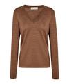 Falke Merino X-fine V-Neck Strickpullover Damen - nut mel. (5037)