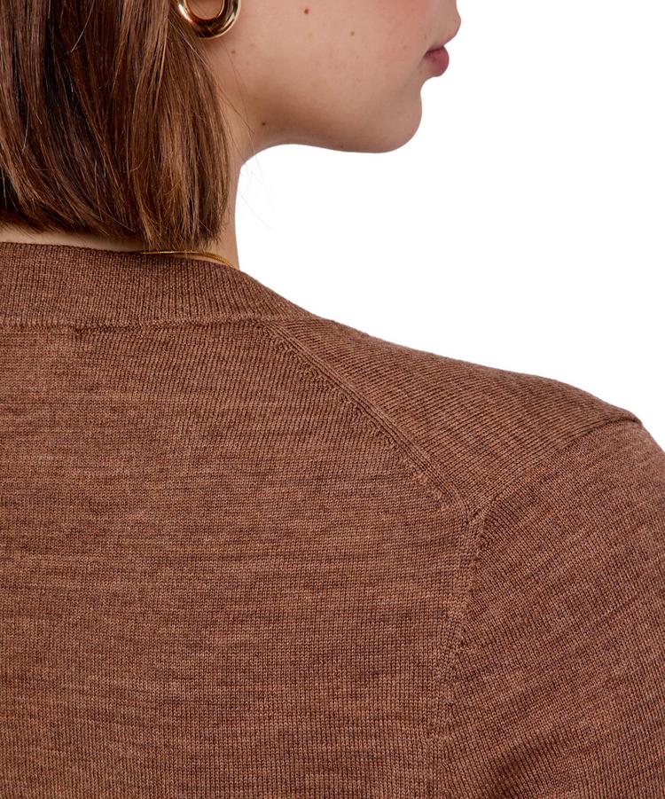 Falke Falke Merino X-fine V-Neck Strickpullover Damen - nut mel. (5037) - 3 | SportScheck