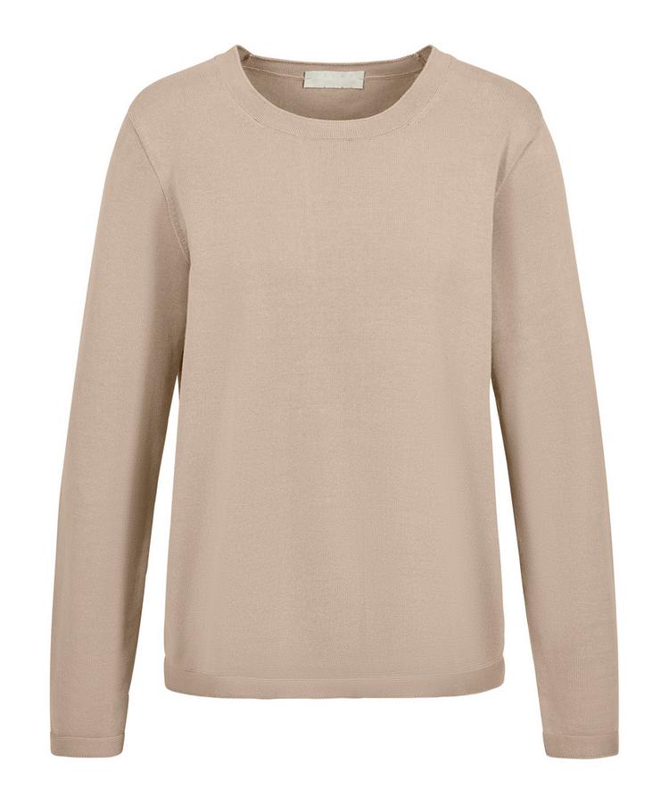 Falke Falke Cotton Crew Neck Strickpullover Damen - zement (4077) - 0 | SportScheck