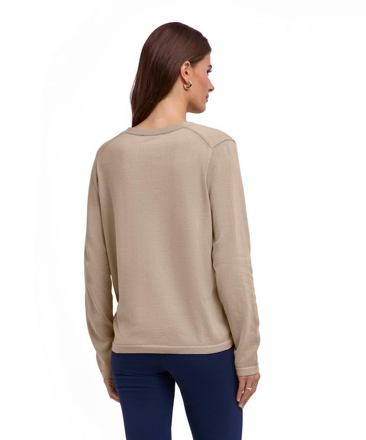 Falke Falke Cotton Crew Neck Strickpullover Damen - zement (4077) - 0 | SportScheck