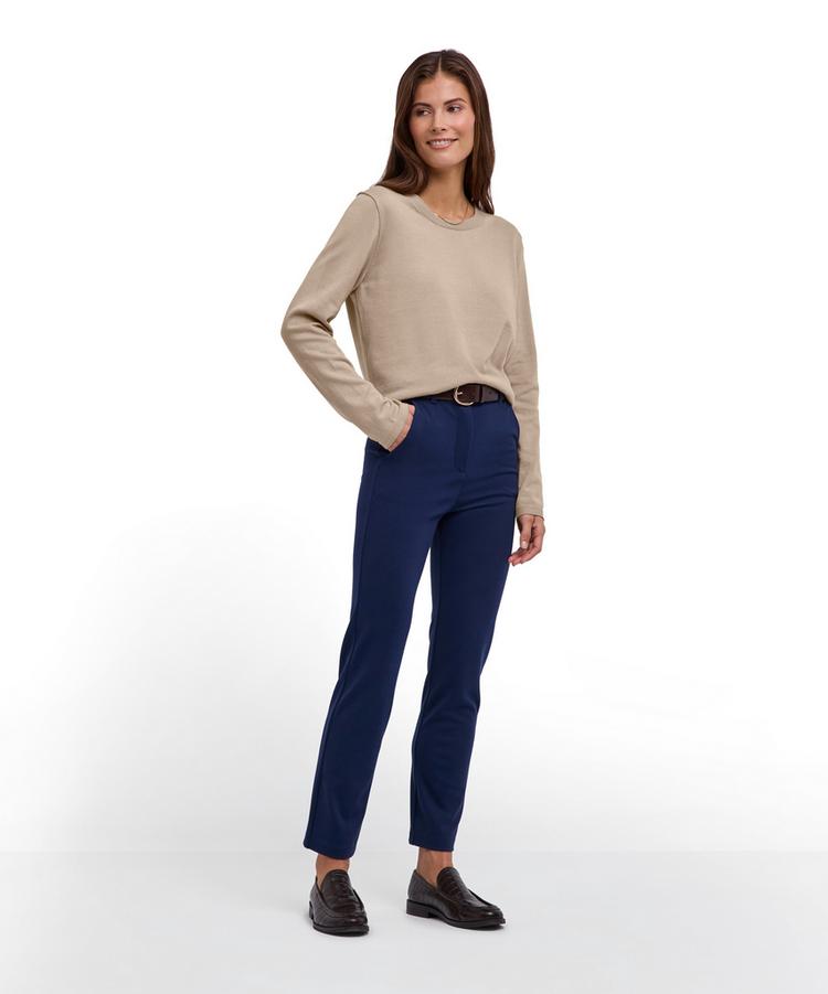 Falke Falke Cotton Crew Neck Strickpullover Damen - zement (4077) - 1 | SportScheck