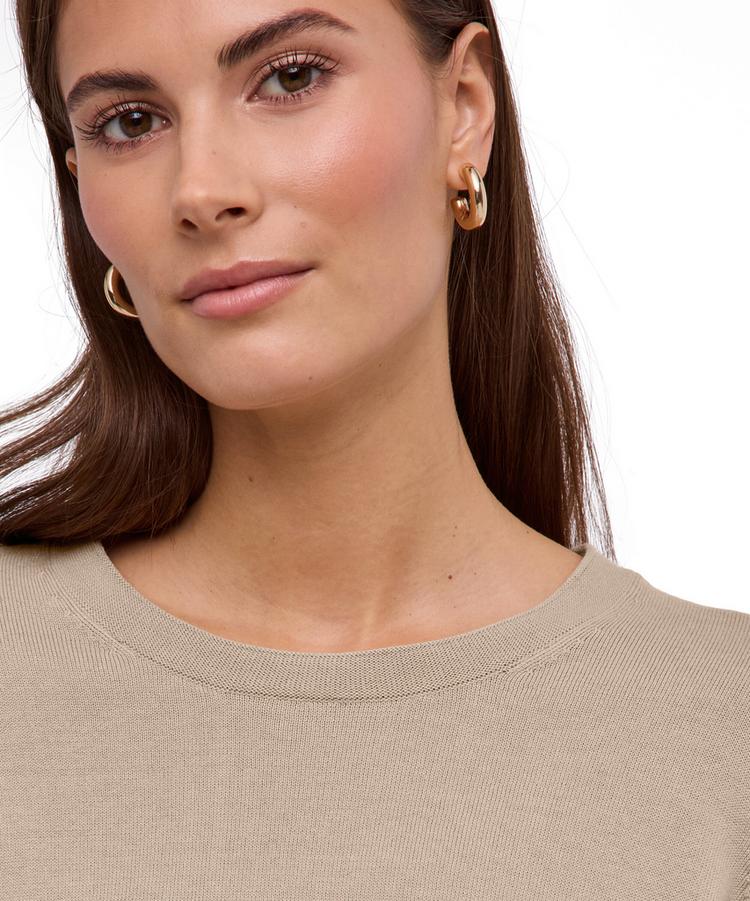 Falke Falke Cotton Crew Neck Strickpullover Damen - zement (4077) - 3 | SportScheck