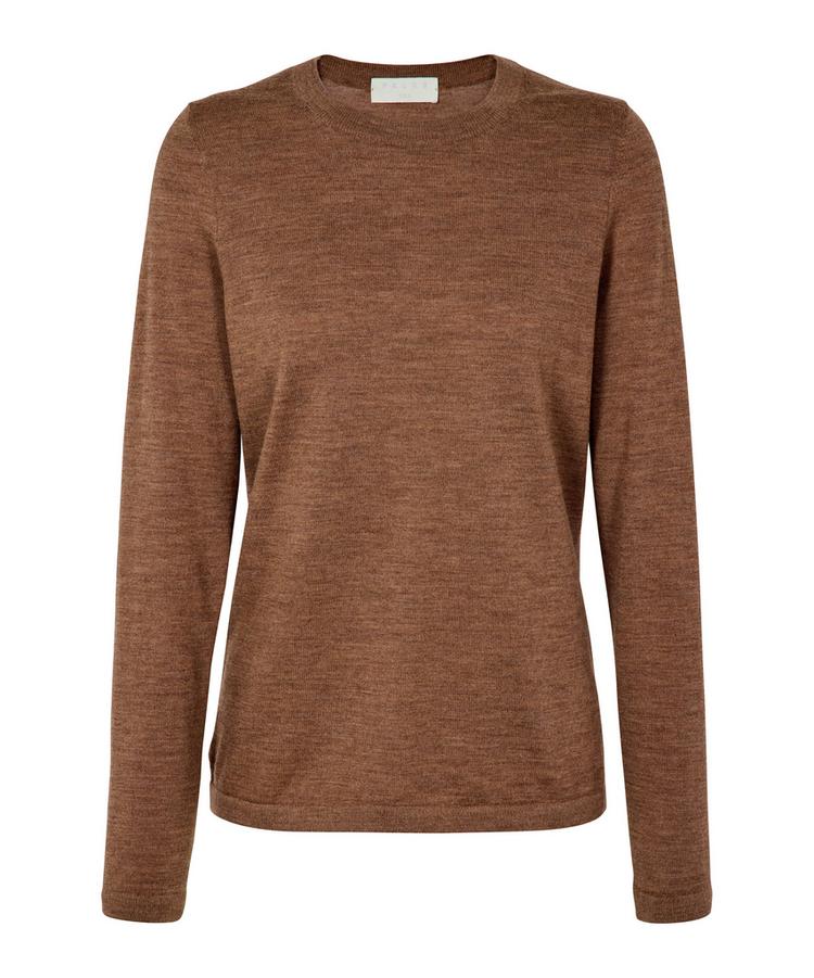 Falke Falke Merino X-fine Crew Neck Strickpullover Damen - nut mel. (5037) - 0 | SportScheck