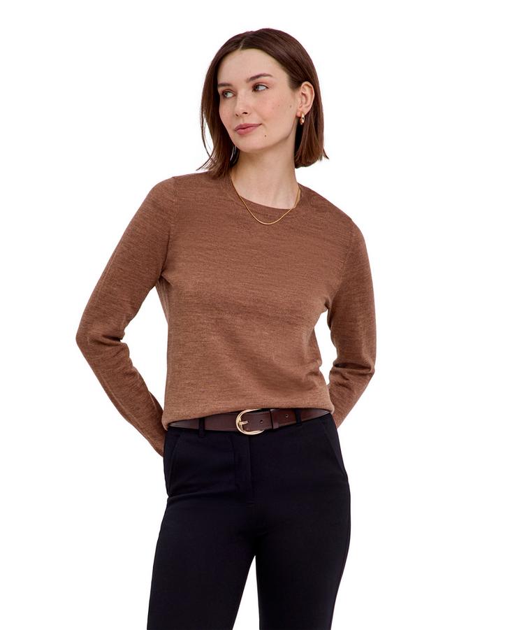 Falke Falke Merino X-fine Crew Neck Strickpullover Damen - nut mel. (5037) - 0 | SportScheck