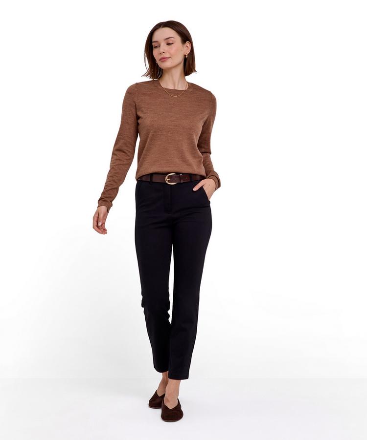 Falke Falke Merino X-fine Crew Neck Strickpullover Damen - nut mel. (5037) - 1 | SportScheck