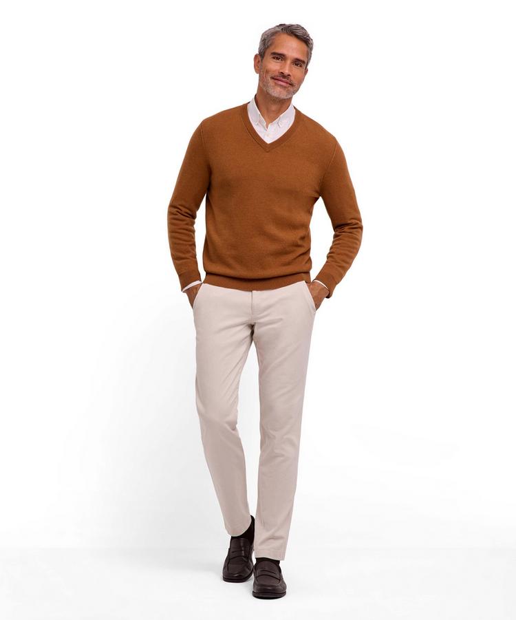 Falke Falke Lambswool V-Neck Strickpullover Herren - tawny (5124) - 1 | SportScheck