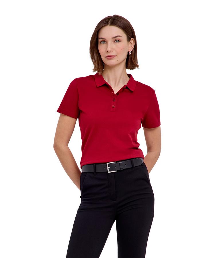 Falke Falke Pima Piqu&eacute; Polo Poloshirt Damen - henna (8437) - 0 | SportScheck