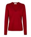 Falke Merino X-fine V-Neck Strickpullover Damen - red velvet (8264)