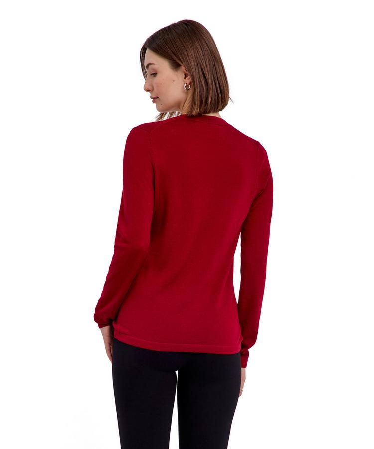 Falke Falke Merino X-fine V-Neck Strickpullover Damen - red velvet (8264) - 0 | SportScheck