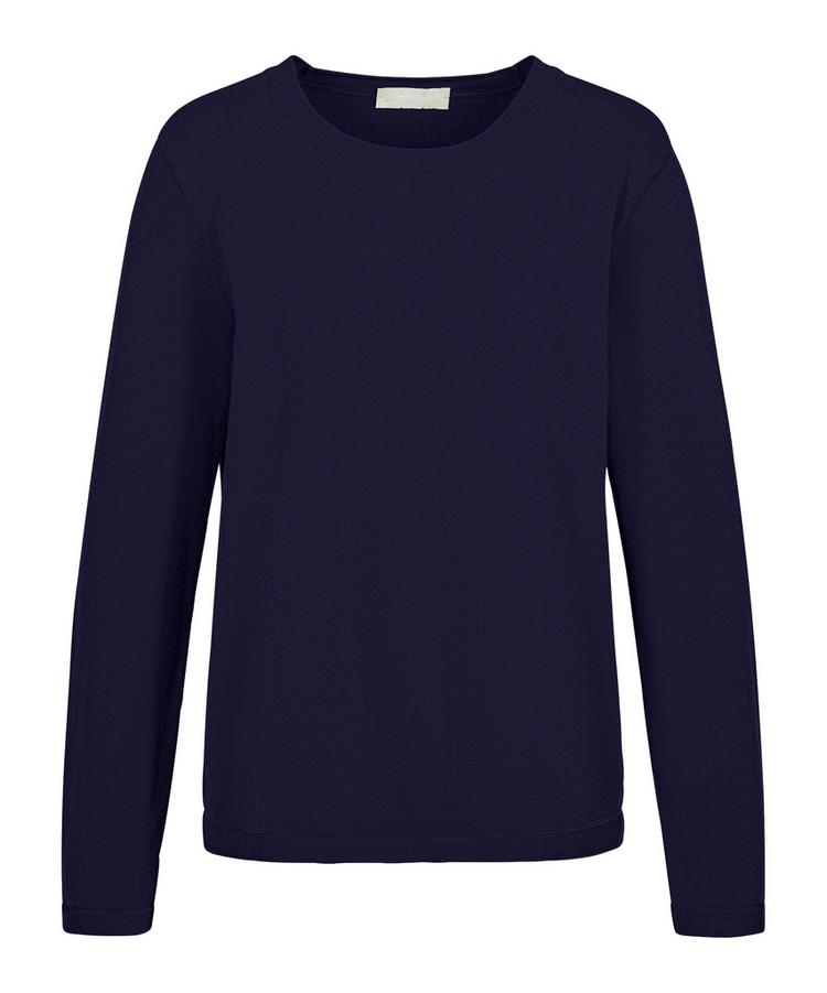 Falke Falke Cotton Crew Neck Strickpullover Damen - night sky (6437) - 0 | SportScheck