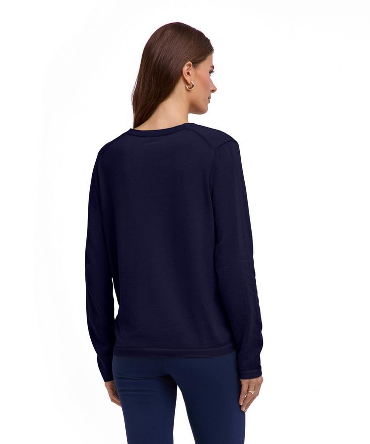 Falke Falke Cotton Crew Neck Strickpullover Damen - night sky (6437) - 0 | SportScheck