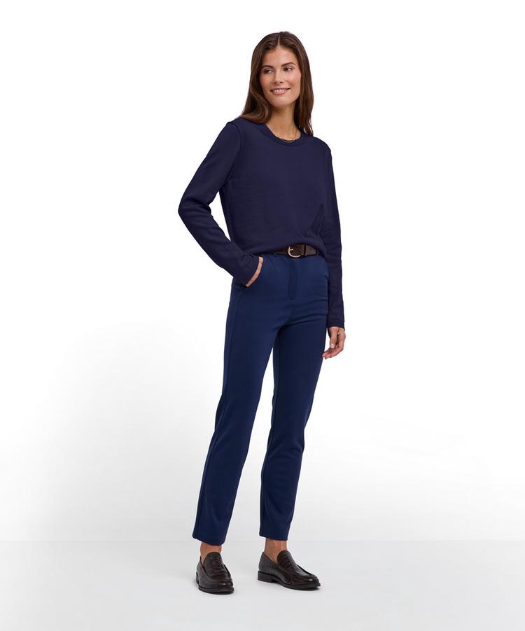 Falke Falke Cotton Crew Neck Strickpullover Damen - night sky (6437) - 1 | SportScheck