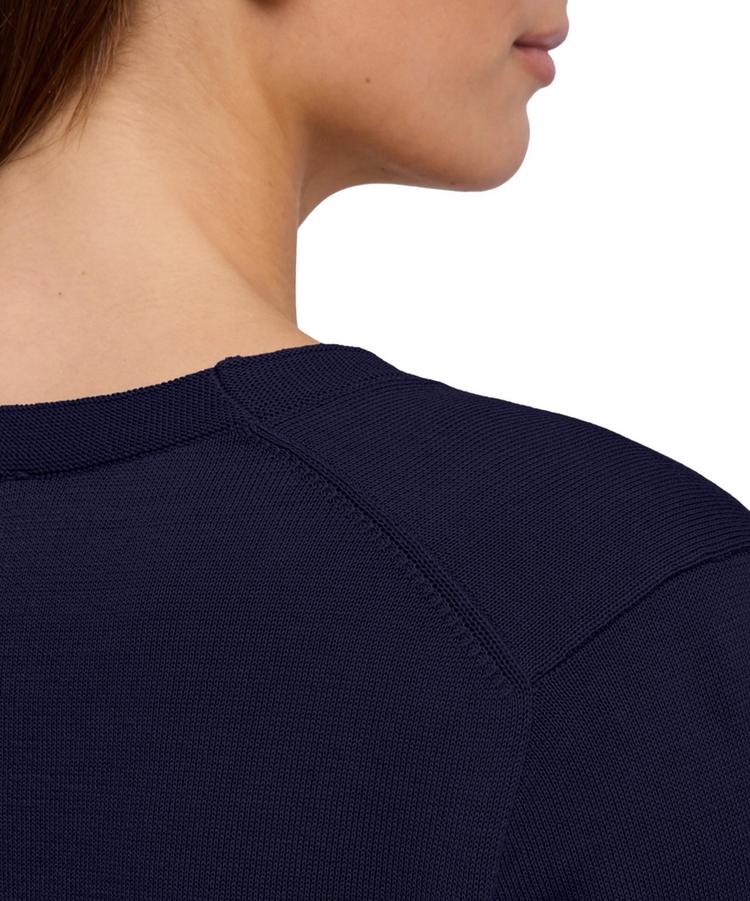 Falke Falke Cotton Crew Neck Strickpullover Damen - night sky (6437) - 2 | SportScheck