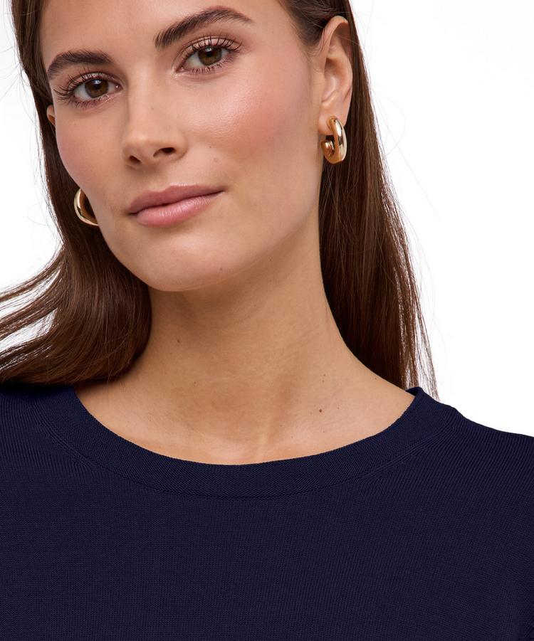 Falke Falke Cotton Crew Neck Strickpullover Damen - night sky (6437) - 3 | SportScheck