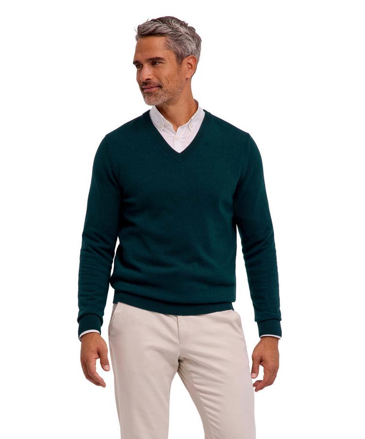 Falke Falke Lambswool V-Neck Strickpullover Herren - holly (7385) - 0 | SportScheck