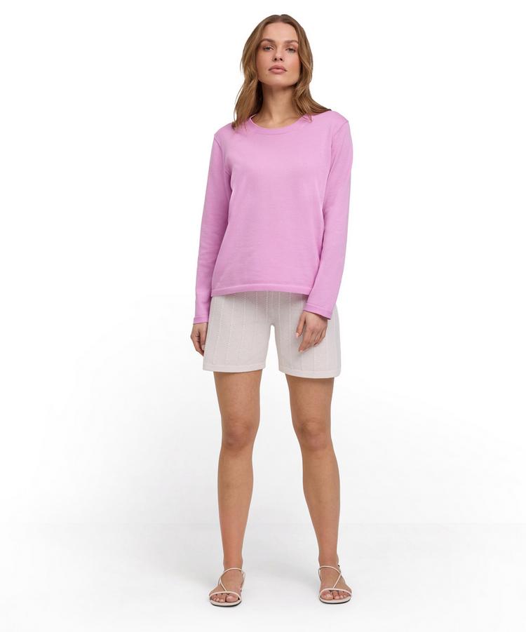 Falke Falke Cotton Crew Neck Strickpullover Damen - orchid (8621) - 1 | SportScheck