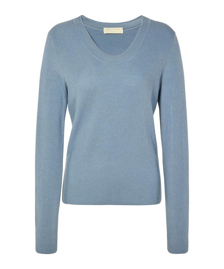 Falke Falke Merino Ultrafine Strickpullover Damen - blue steel (6958) - 0 | SportScheck