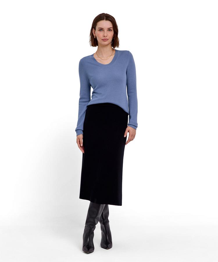 Falke Falke Merino Ultrafine Strickpullover Damen - blue steel (6958) - 1 | SportScheck
