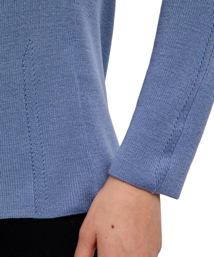 Falke Falke Merino Ultrafine Strickpullover Damen - blue steel (6958) - 4 | SportScheck