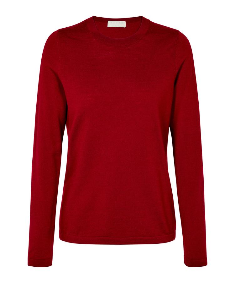 Falke Falke Merino X-fine Crew Neck Strickpullover Damen - red velvet (8264) - 0 | SportScheck