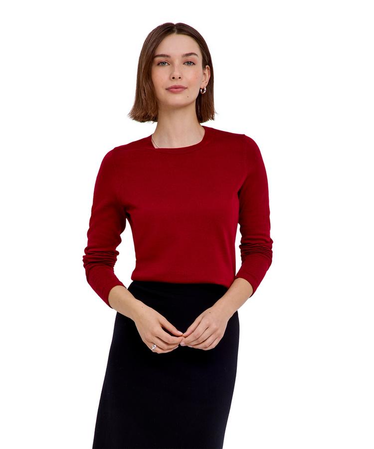 Falke Falke Merino X-fine Crew Neck Strickpullover Damen - red velvet (8264) - 0 | SportScheck