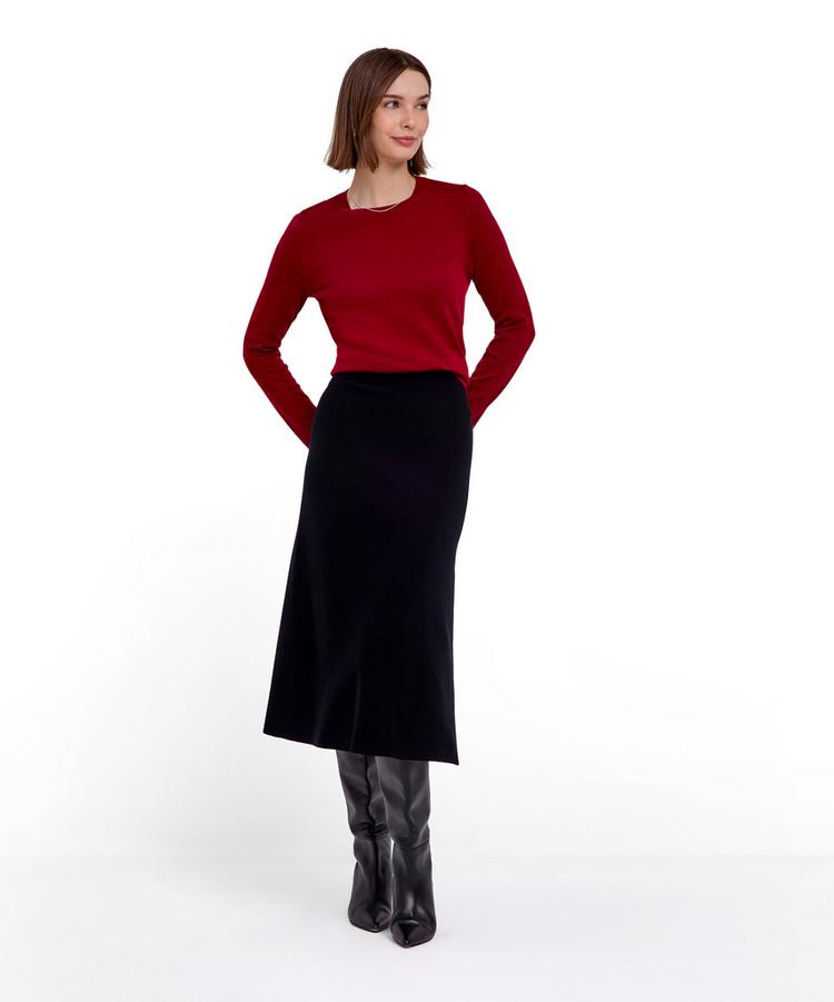 Falke Falke Merino X-fine Crew Neck Strickpullover Damen - red velvet (8264) - 1 | SportScheck