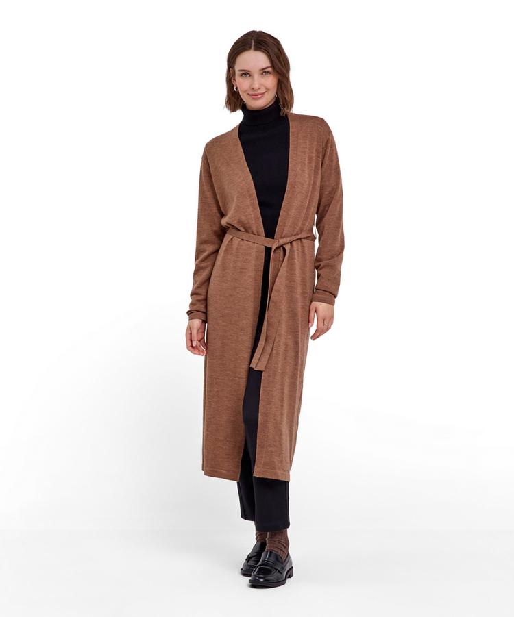 Falke Falke Merino X-Fine Long Cardigan Strickpullover Damen - nut mel. (5037) - 1 | SportScheck