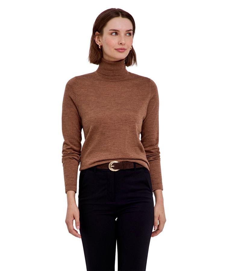 Falke Falke Merino X-Fine Roll Neck Strickpullover Damen - nut mel. (5037) - 0 | SportScheck