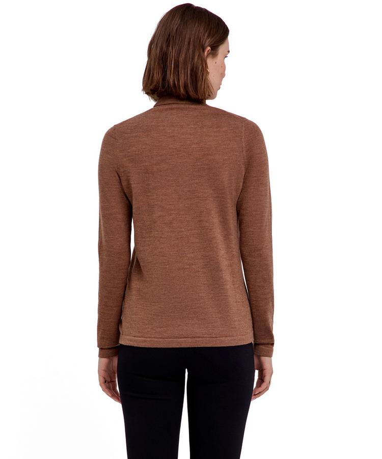 Falke Falke Merino X-Fine Roll Neck Strickpullover Damen - nut mel. (5037) - 0 | SportScheck