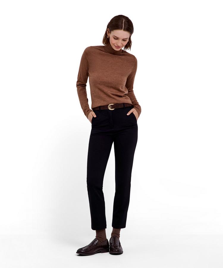 Falke Falke Merino X-Fine Roll Neck Strickpullover Damen - nut mel. (5037) - 1 | SportScheck
