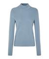 Falke Merino Ultrafine Mock Neck Strickpullover Damen - blue steel (6958)
