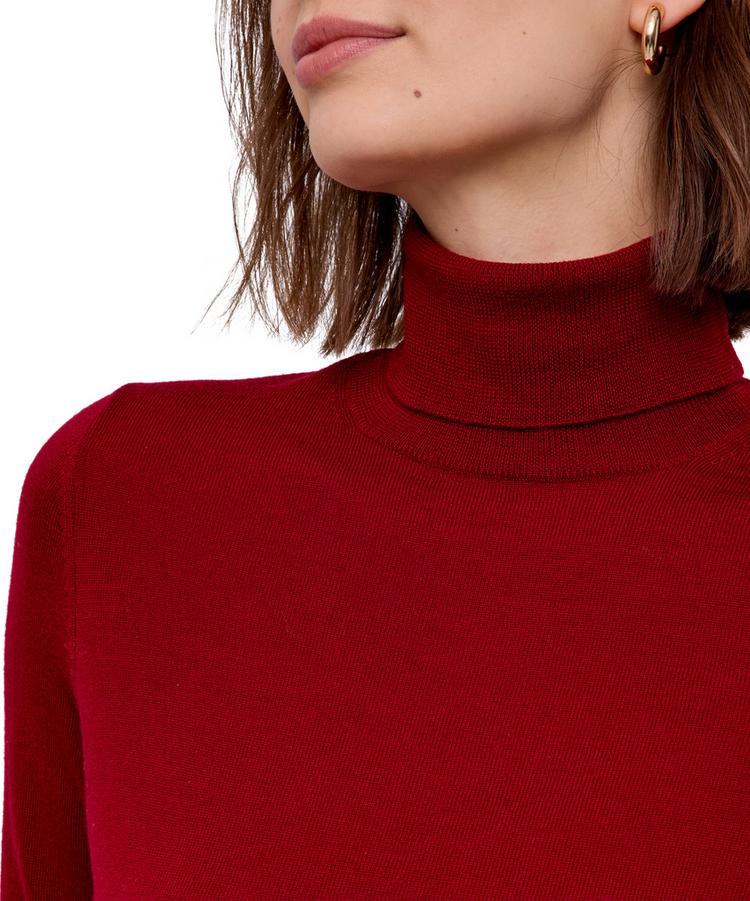 Falke Falke Merino X-Fine Roll Neck Strickpullover Damen - red velvet (8264) - 3 | SportScheck