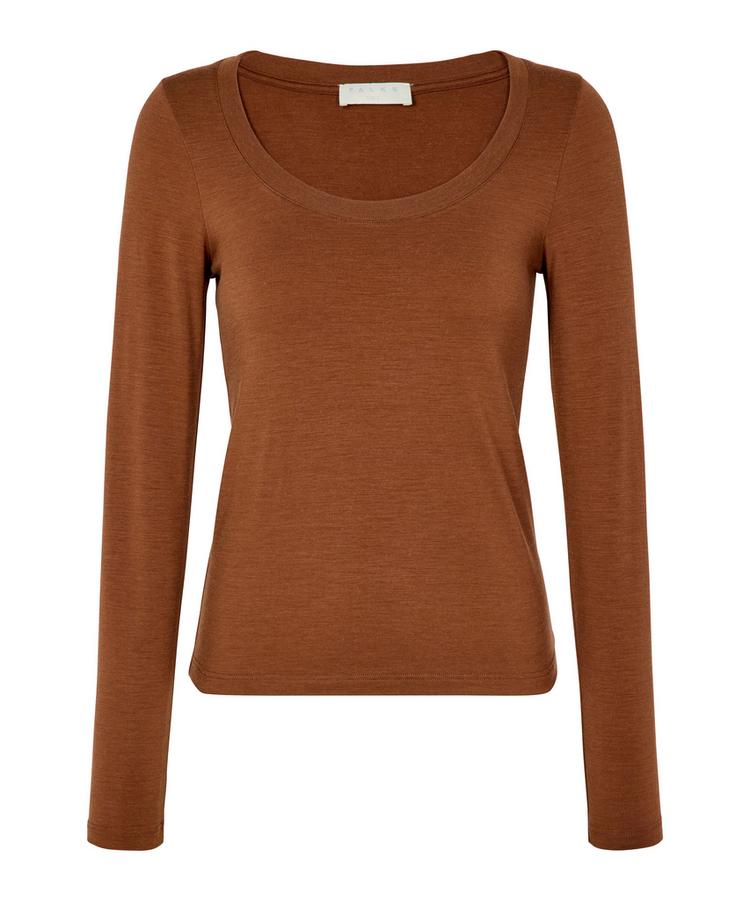 Falke Falke Merino Crew Neck T-Shirt Damen - cappucino (5520) - 0 | SportScheck