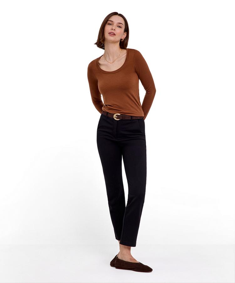 Falke Falke Merino Crew Neck T-Shirt Damen - cappucino (5520) - 1 | SportScheck
