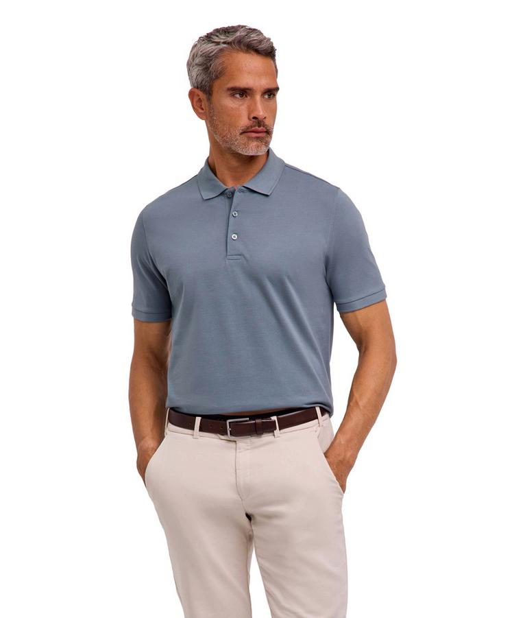 Falke Falke Pima Piqu&eacute; Polo Poloshirt Herren - monument (6592) - 0 | SportScheck