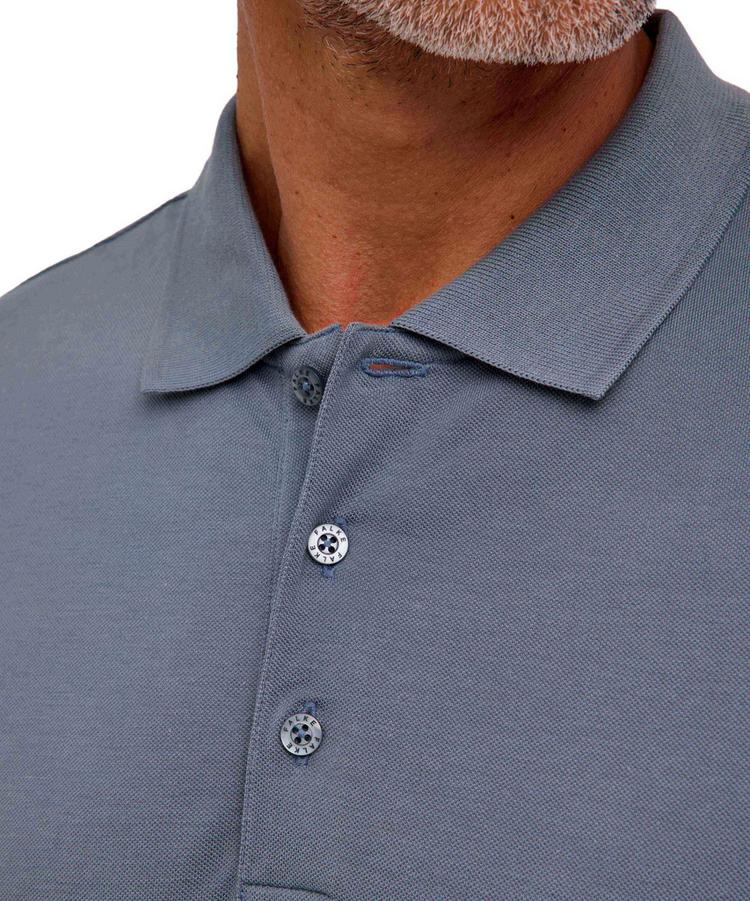 Falke Falke Pima Piqu&eacute; Polo Poloshirt Herren - monument (6592) - 3 | SportScheck