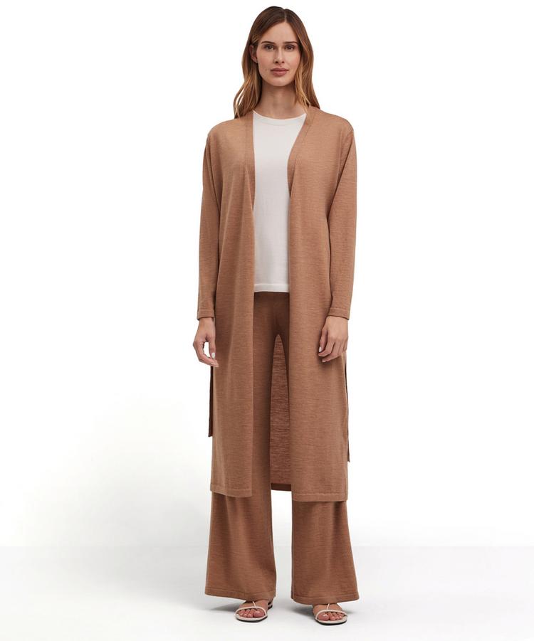 Falke Falke Merino X-Fine Long Cardigan Strickpullover Damen - camel (5038) - 1 | SportScheck